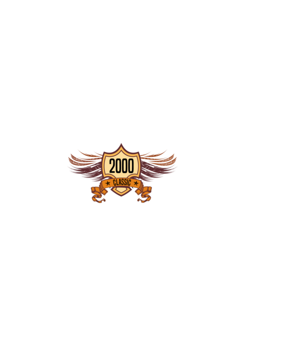 classic szülinapi embléma 2000 minta fekete pólón