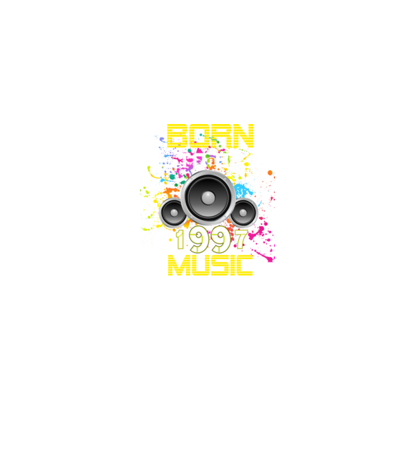born to be music 1997-ben született születésnapi zenés minta minta fekete pólón