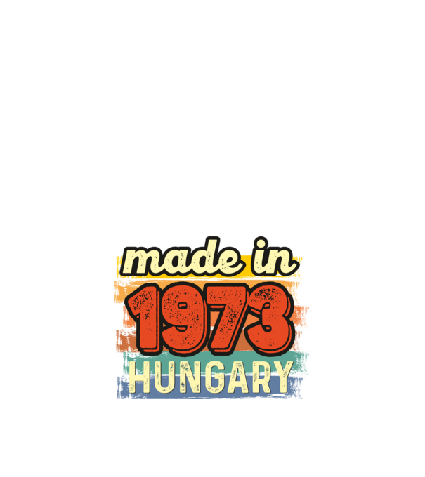 made in hungary felirat, retro évszám, grunge stílus, 1973 minta fekete pólón