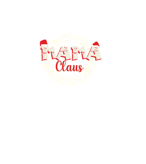 mama claus mikulás nagymama minta fekete pólón