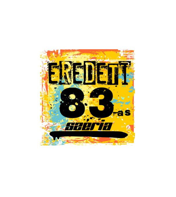 eredeti széria grunge graffiti 83-as, 1983 minta fehér pólón