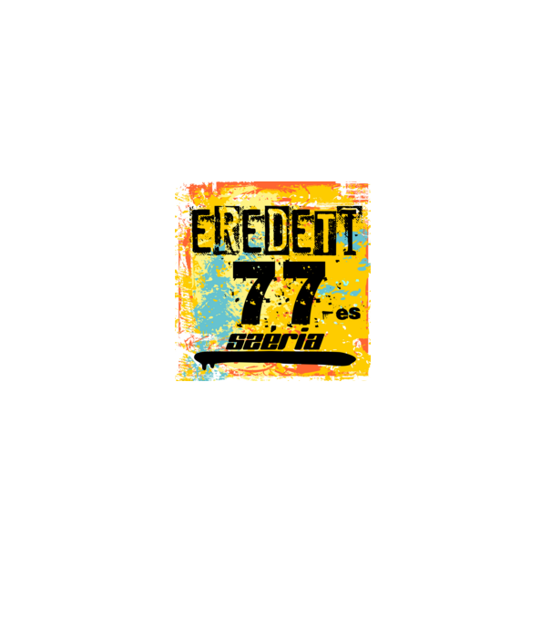 eredeti 77-es széria, grunge graffiti, 1977, születésnapi minta, dátum, évszám minta fekete pólón
