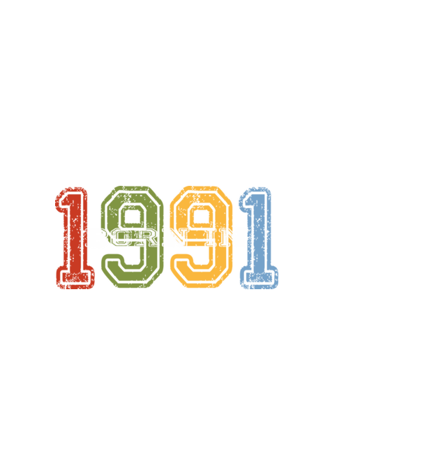 born in 1991 születésnapi felirat minta fekete pólón