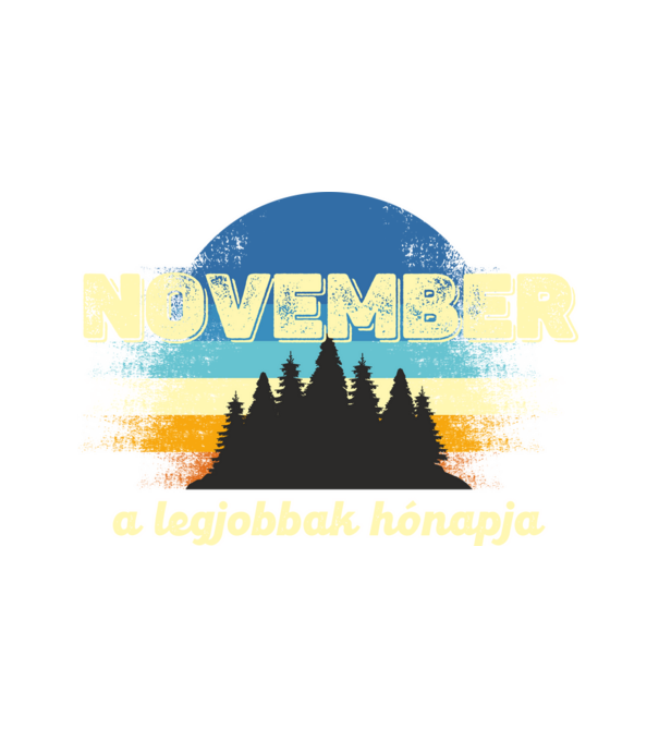 november a legobbak hónapja, novemberben születetteknek minta fehér pólón