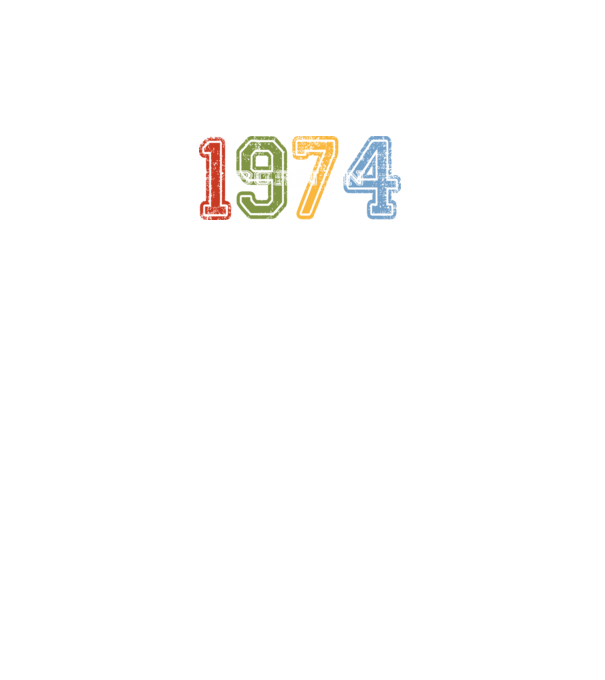 born in 1974 születésnapi felirat minta fekete pólón