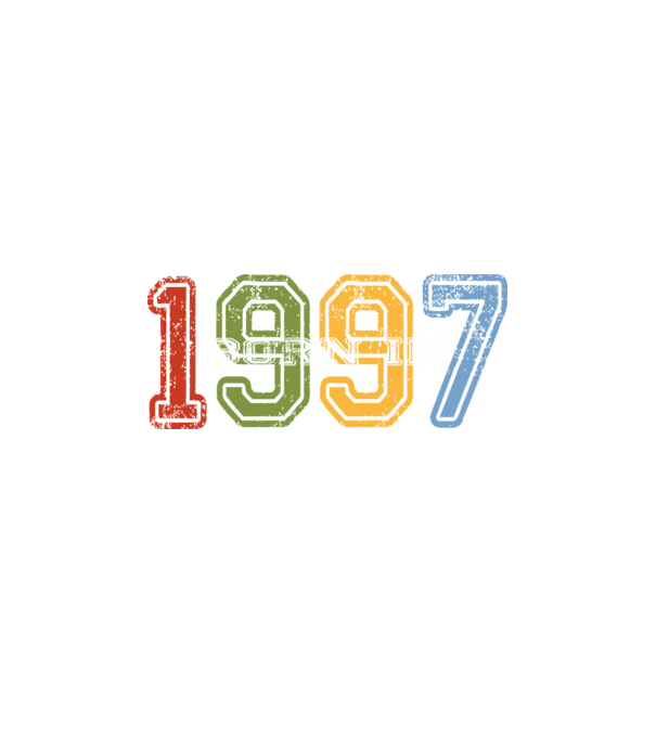 born in 1997 születésnapi felirat minta fekete pólón