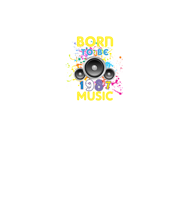 born to be music születésnapi DJ ,1987-ben született minta fekete pólón