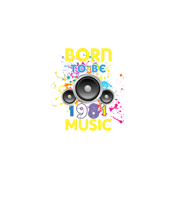 born to be music születésnapi DJ ,1981-ben született minta sötétkék pólón