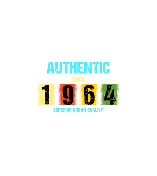 AUTHENTIC SINCE 1964, SUPERIOR URBAN QUALITY, 1964-BEN SZÜLETETT minta fehér pólón