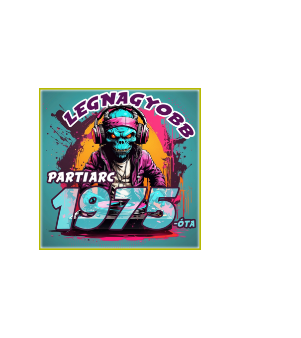 LEGNAGYOBB PARTIARC 1975 ÓTA minta fekete pólón