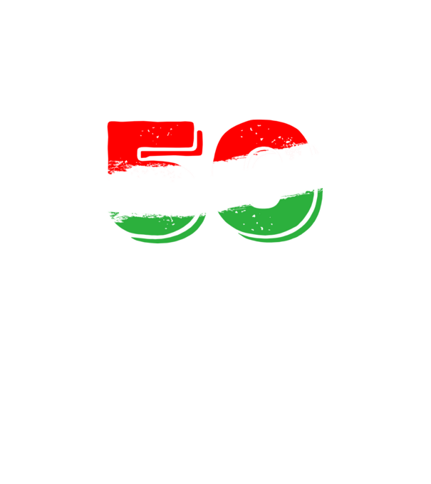 magyar trikolor, piro fehér zöld szám 50 minta fekete pólón