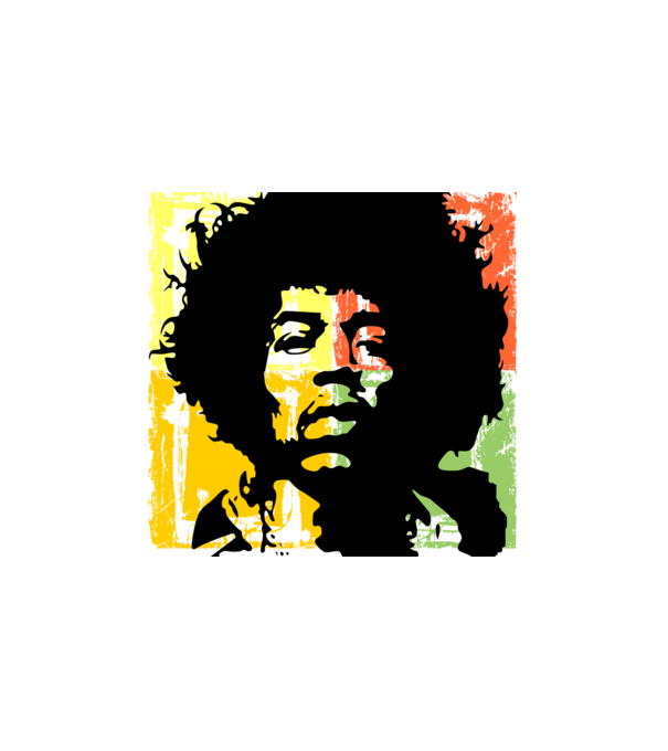 jimmy hendrix,rock&roll klasszikus, rocker, hippie, zenész,amerika minta fehér pólón