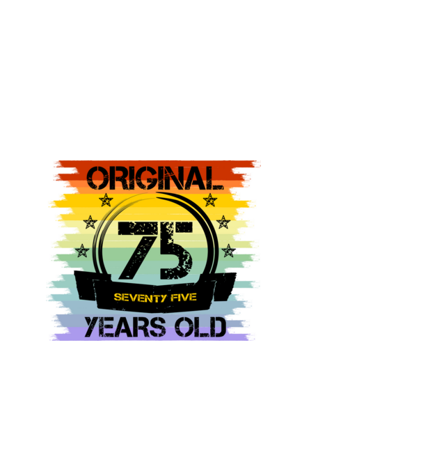 ORIGINAL 75 YEARS OLD minta fekete pólón
