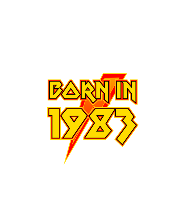 heavy metal born in 1983 minta fekete pólón