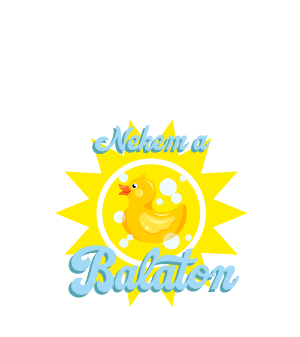 nekem a balaton gumikacsás napsütés minta fehér pólón