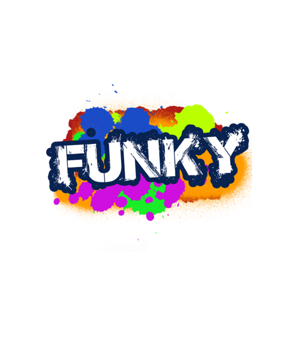 funky felirat graffiti festés minta fehér pólón