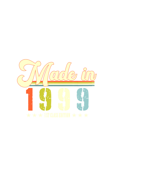made in 1999, 1st class edition, születésnap, 1999-ban készült minta fekete pólón