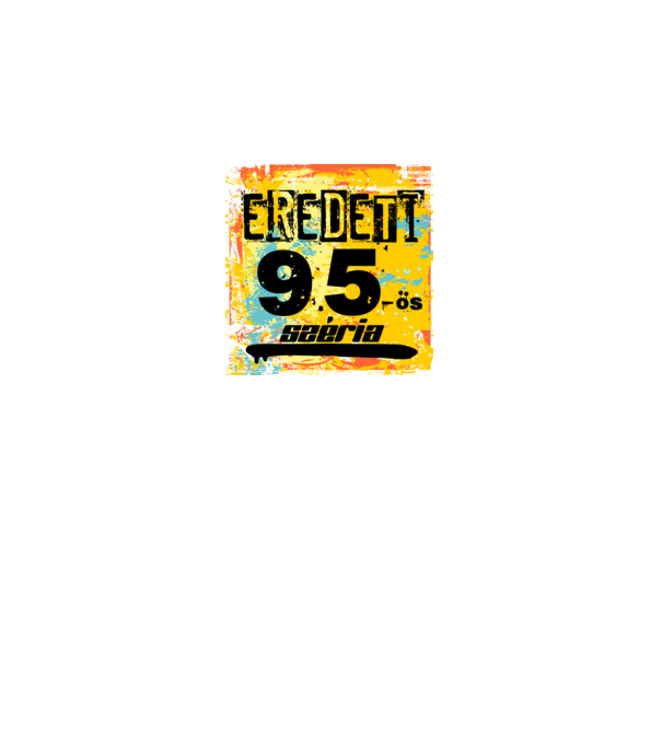 eredeti széria grunge graffiti 95-es, 1995 minta királykék pólón