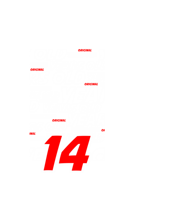 plakát original 14 years old minta fehér pólón