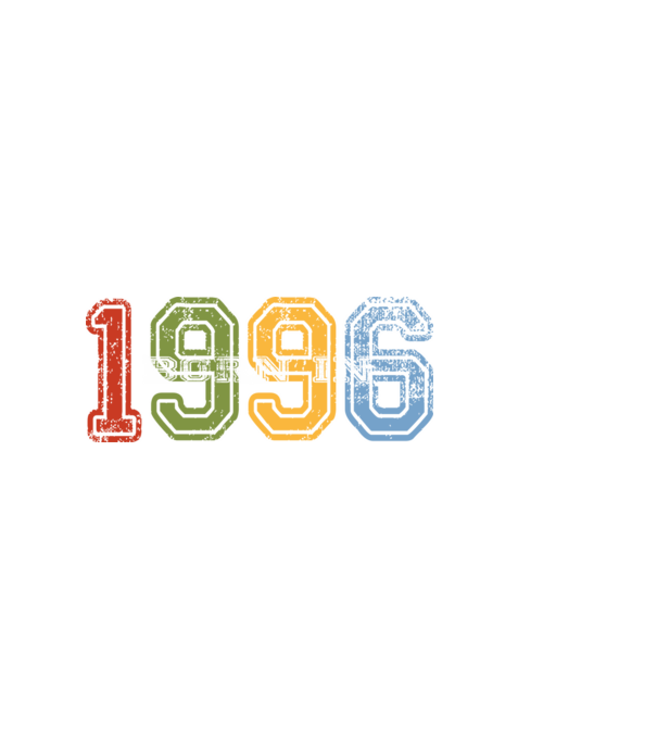 born in 1996 születésnapi felirat minta fekete pólón