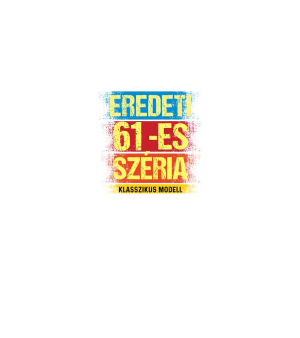 EREDEDI 61-ES SZÉRIA KLASSZKUS MODELL, RETRO SZÜLETÉSNAP minta királykék pólón