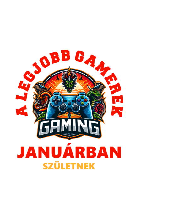 A LEGJOBB GAMEREK JANUÁRBAN SZÜLETNEK minta fekete pólón