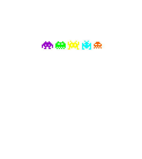 retro számítógépes pixel figurák minta sötétkék pólón