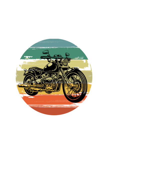vintage retro motorkerékpár, oldtimer motor minta fekete pólón