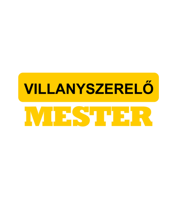 VILLANYSZERELŐ MESTER minta fehér pólón