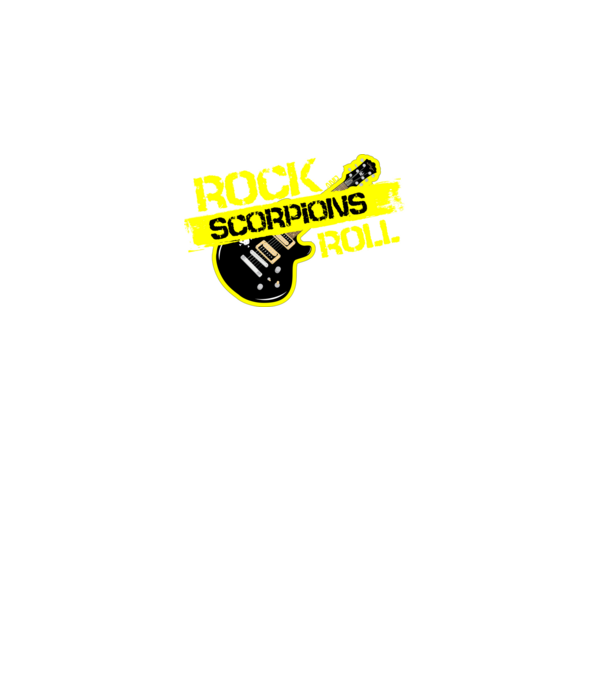 rock and roll gitár SCORPIONS minta fekete pólón