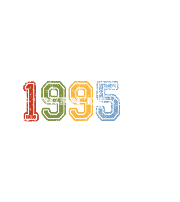 born in 1995 születésnapi felirat minta fekete pólón