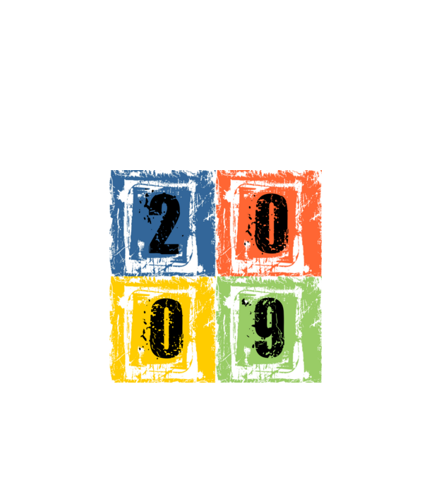 grunge number, szám 2009, évszám minta fekete pólón