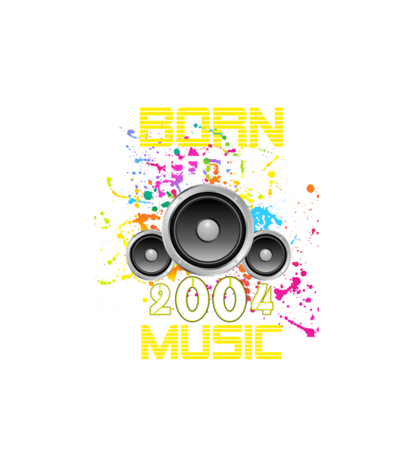 born to be music 2004-ben született minta homokszín pólón