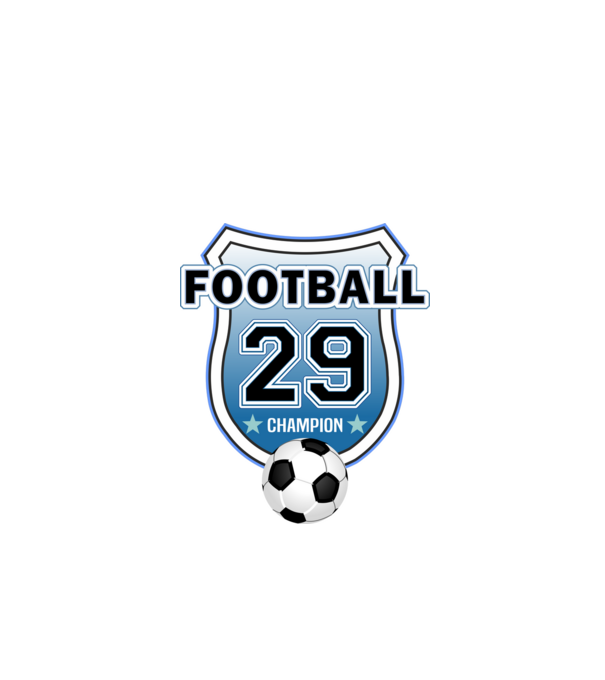 football champion focistás szülinapi embléma 29 éves minta fehér pólón