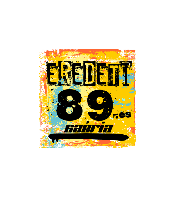 eredeti széria grunge graffiti 89-es, 1989 minta fehér pólón