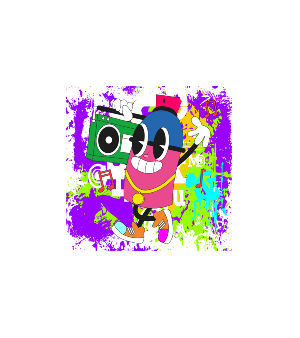 HIP HOP DANCE MUSIC, ZENE, TÁNC,RETRO,magnó,hangjegy minta fehér pólón