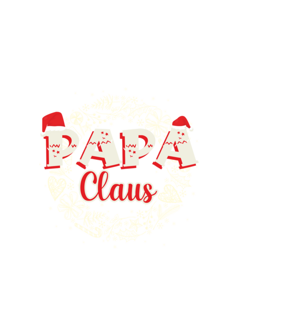 papa claus mikulás nagypapa minta fekete pólón