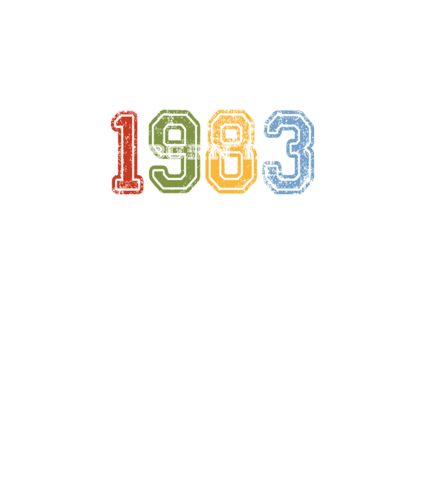 born in 1983 születésnapi felirat minta fekete pólón