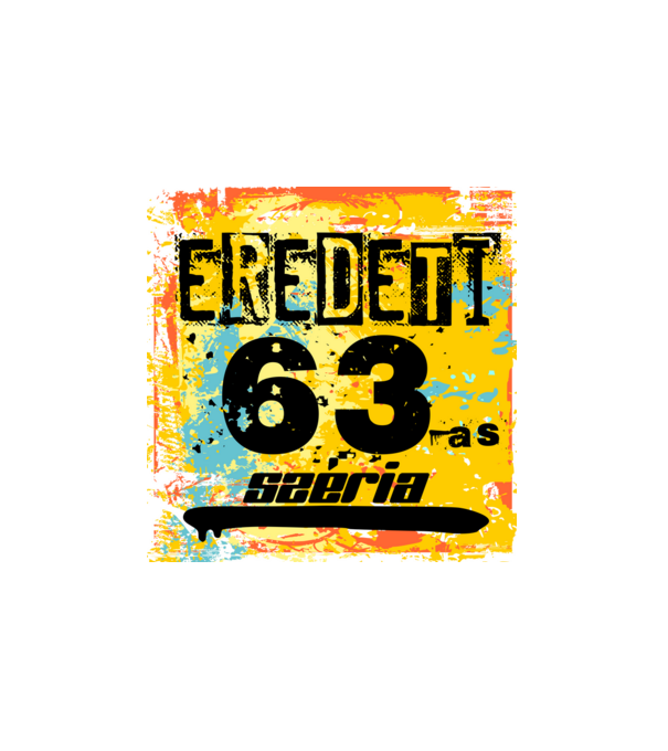 eredeti széria grunge graffiti 63-as. 63 éves minta fehér pólón