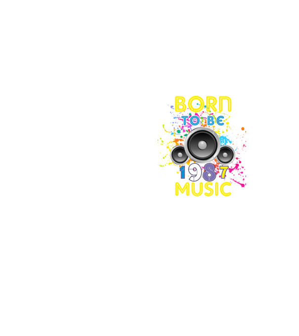 born to be music születésnapi DJ ,1987-ben született minta neonsárga pólón