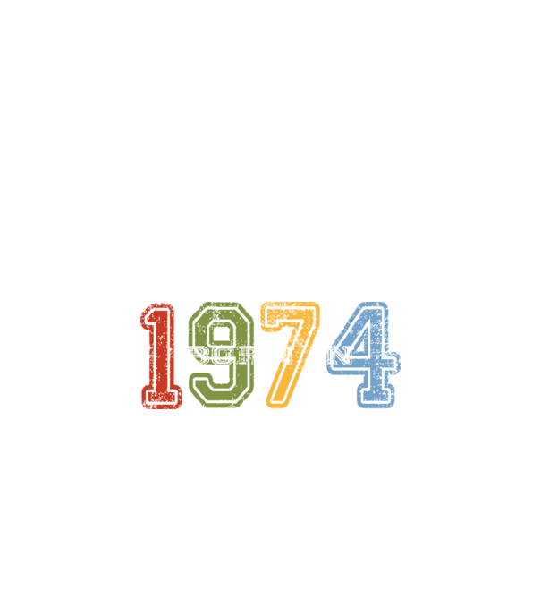 born in 1974 születésnapi felirat minta fekete pólón