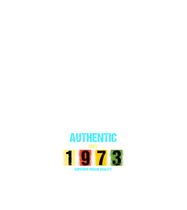 AUTHENTIC SINCE 1973, SUPERIOR URBAN QUALITY, 1973-BAN SZÜLETETT minta sötétkék pólón