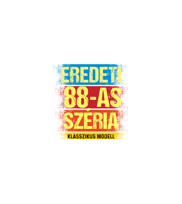 EREDEDI 88-AS SZÉRIA KLASSZKUS MODELL, RETRO SZÜLETÉSNAP minta fekete pólón