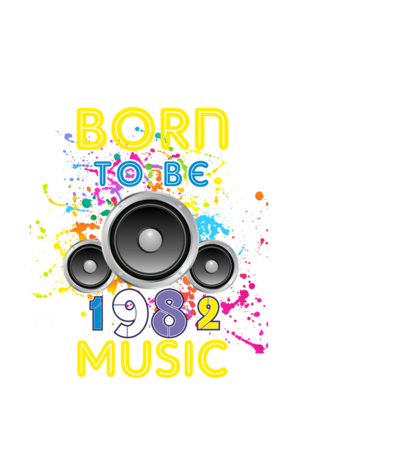 born to be music születésnapi DJ ,1982-ben született minta fekete pólón
