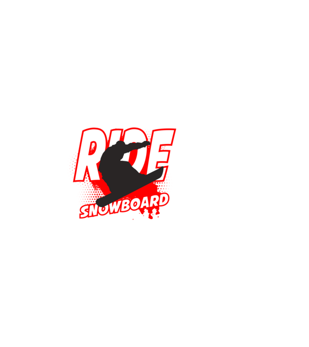 SNOWBOARD RIDE, extérm sport minta fekete pólón
