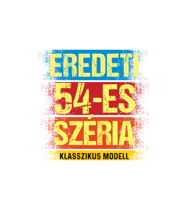 EREDEDI 54-ES SZÉRIA KLASSZKUS MODELL, RETRO SZÜLETÉSNAP minta homokszín pólón