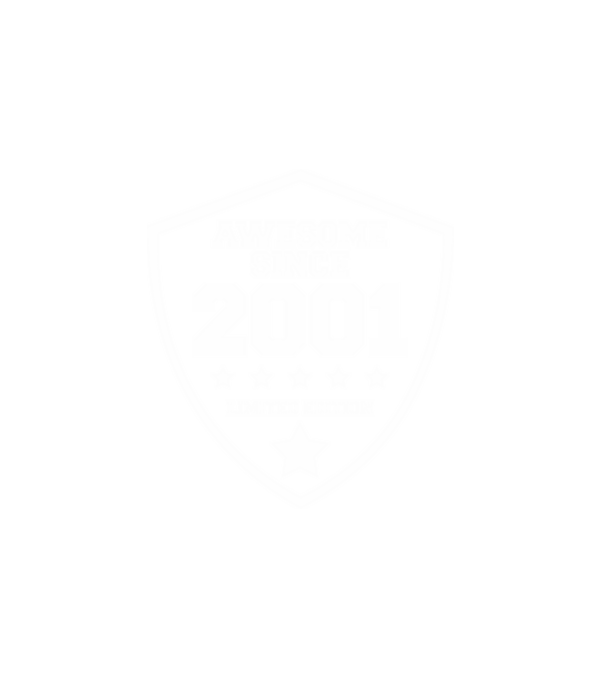AWESOME2001 minta fehér pólón