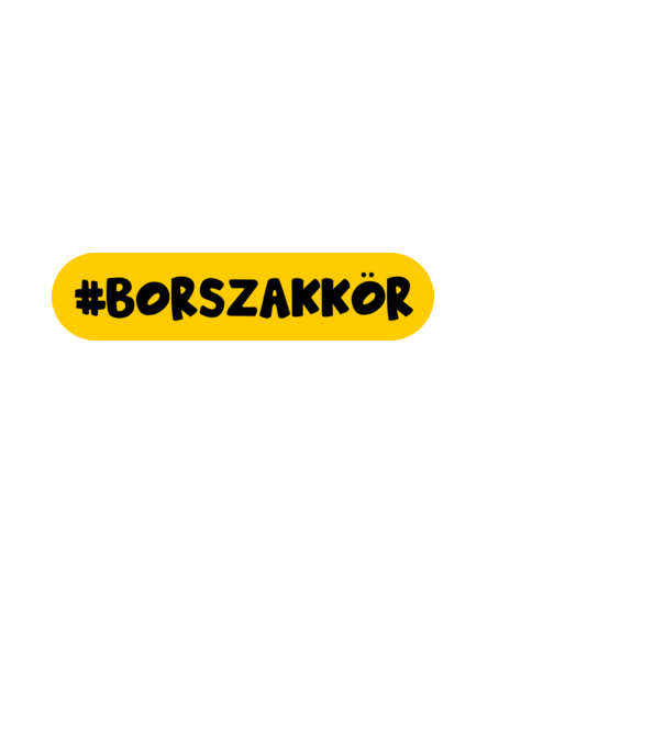 BORSZAKKÖR hashtag minta fekete pólón
