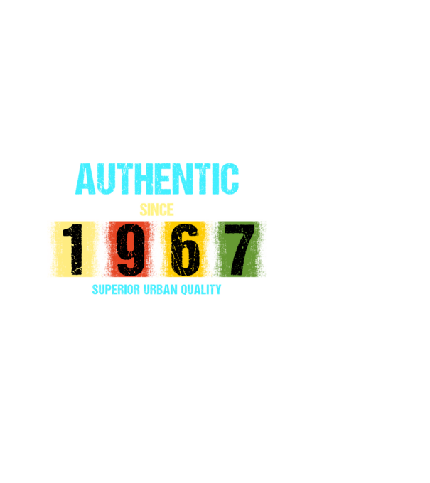 AUTHENTIC SINCE 1967, SUPERIOR URBAN QUALITY, 1967-BEN SZÜLETETT minta fekete pólón