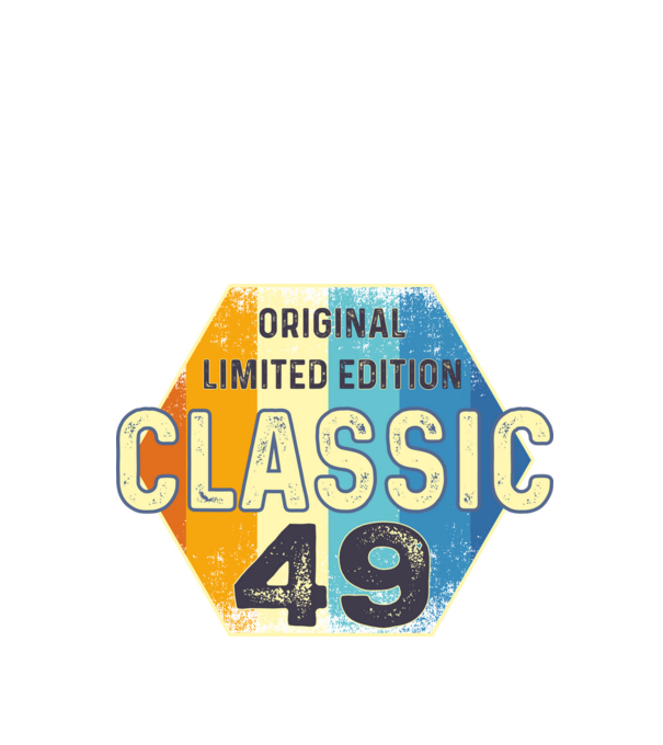original classic limited edition embléma 49 éves születésnapra minta fekete pólón